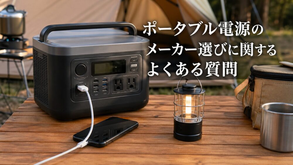 【Q&A】ポータブル電源のメーカー選びに関するよくある質問