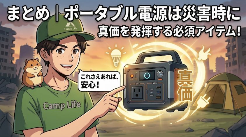 まとめ｜ポータブル電源は災害時に真価を発揮する必須アイテム！