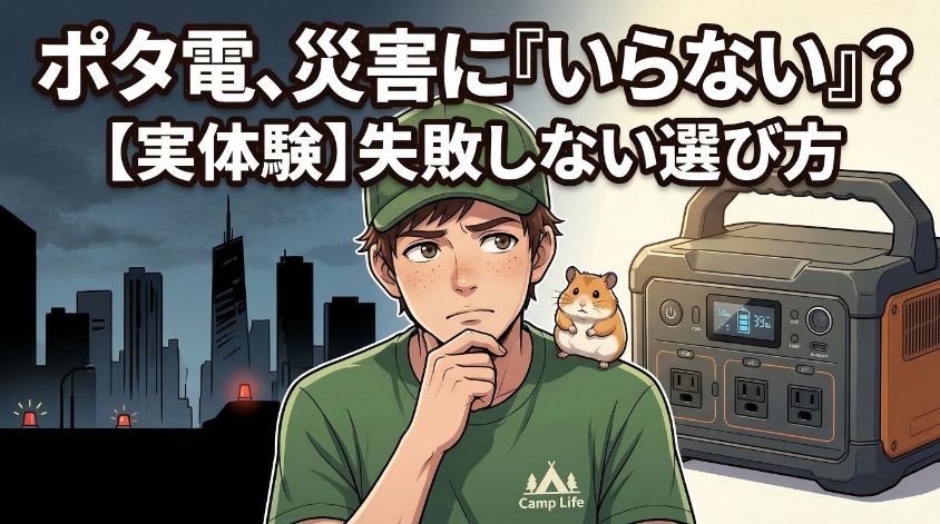 【実体験】ポータブル電源は災害時にいらない?不要論に対する本音、失敗しない選び方