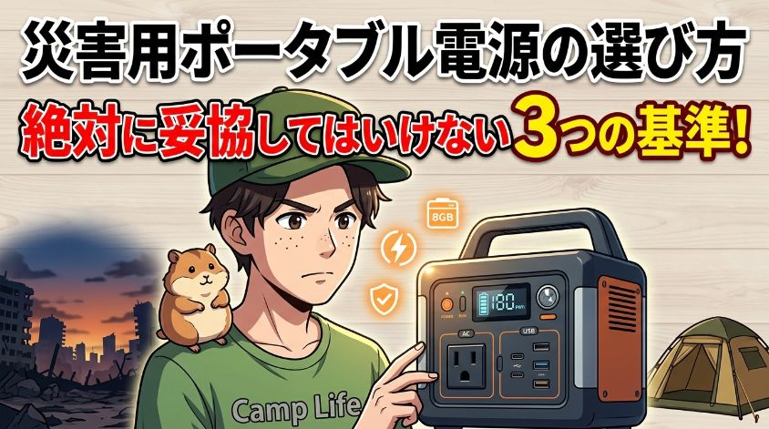 災害用ポータブル電源の選び方｜絶対に妥協してはいけない3つの基準とは