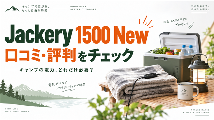 Jackery 1500 Newの口コミ・評判と、キャンプに必要な電力量を解説